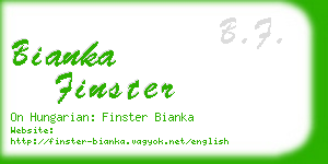 bianka finster business card